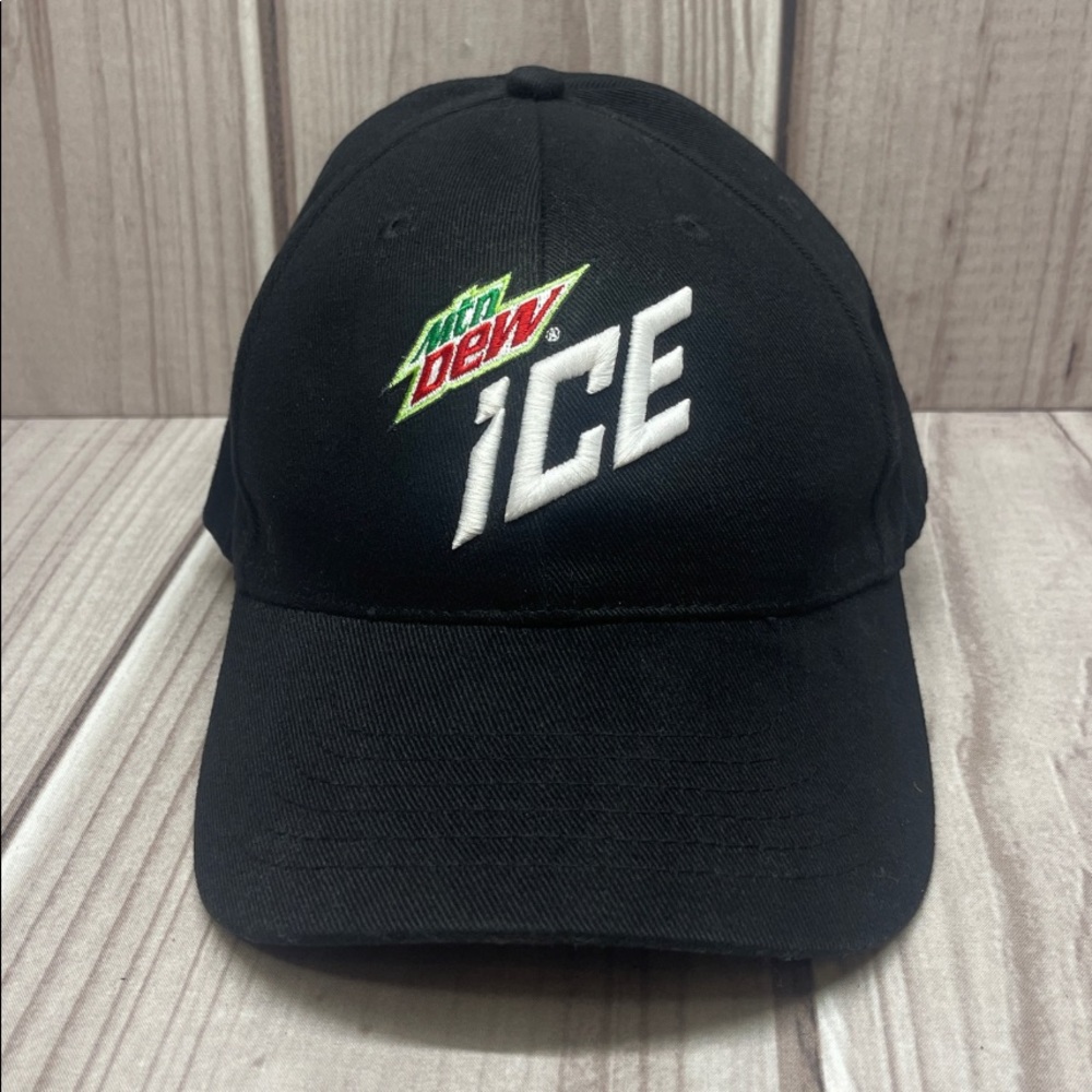 Mountain Mtn Dew Ice Logo Hat Baseball Cap Size Small / Medium Fitted Stretch